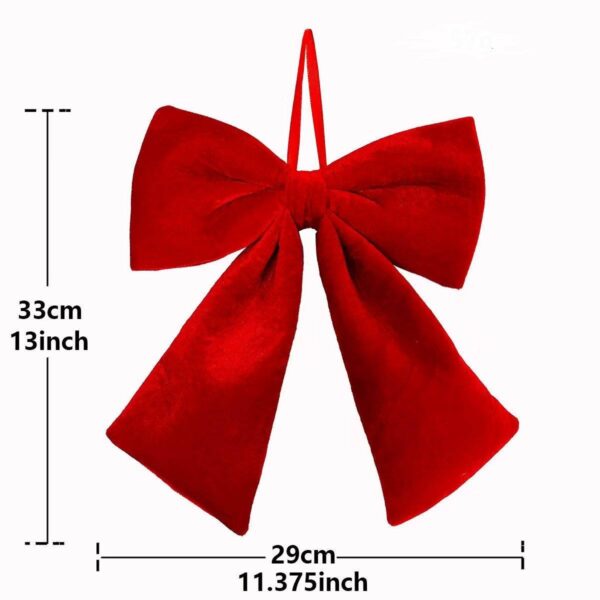 Christmas Velvet Bow Plush Toy Holiday Decoration Gift