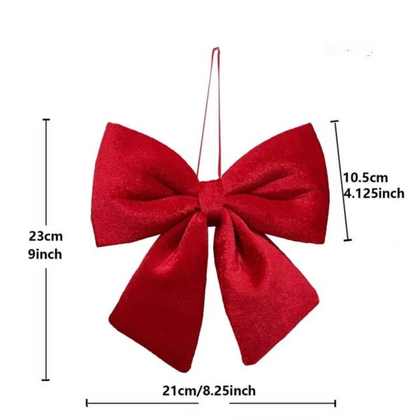 Christmas Velvet Bow Plush Toy Holiday Decoration Gift