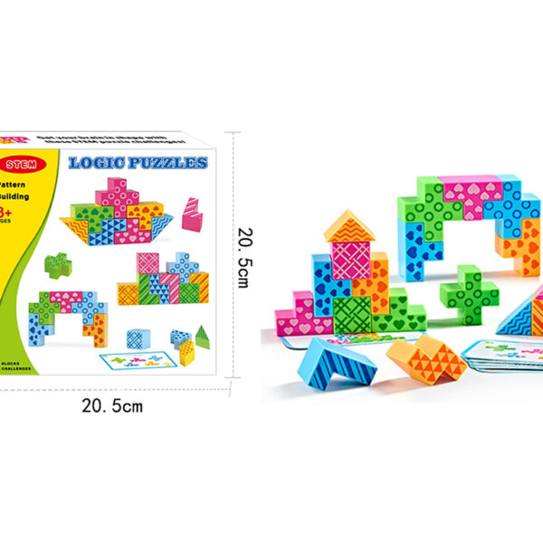 Montessori teaching aids puzzle science and education logic building PUZZLE GAME Bricks 3D PUZZLE GAME