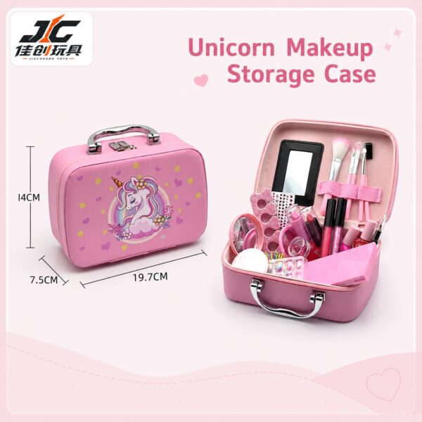 Kids Makeup Set, Unicorn Cosmetic Storage Box, Cosmetic Handbag (Children's Makeup, Simulated Cosmetics, DIY Makeup Toy)