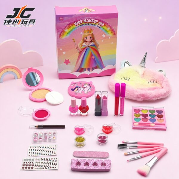 Unicorn Makeup Set for Kids - Children's Cosmetic Kit, DIY Pretend Play Makeup Toy (Simulated Cosmetics, Beauty Makeup DIY Toy)