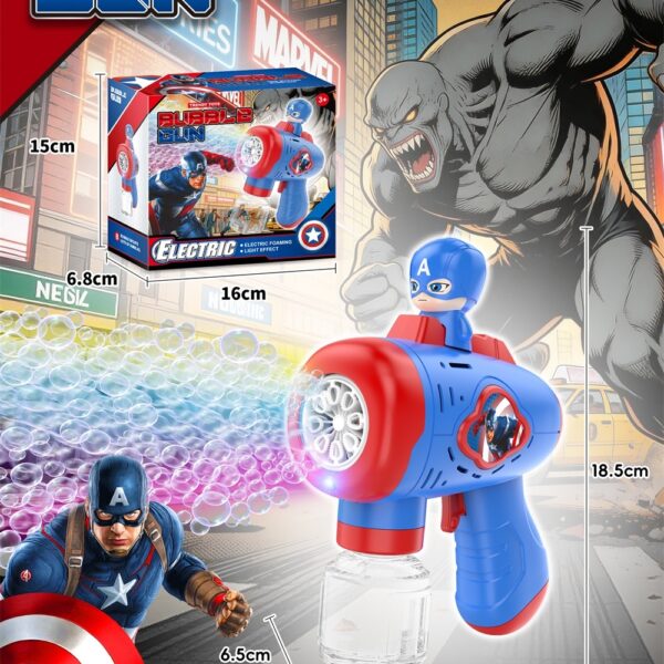 8-Hole Superhero Automatic Bubble Machine with Lights