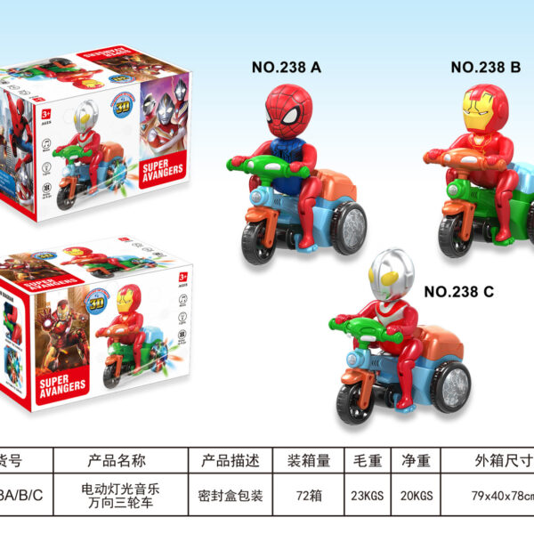 Stunt Electric Light Music All-Terrain Tricycle (3 Styles Mixed) Electric Toy