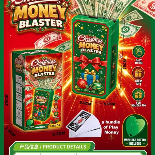 Christmas spray money box, holiday surprise box+USD