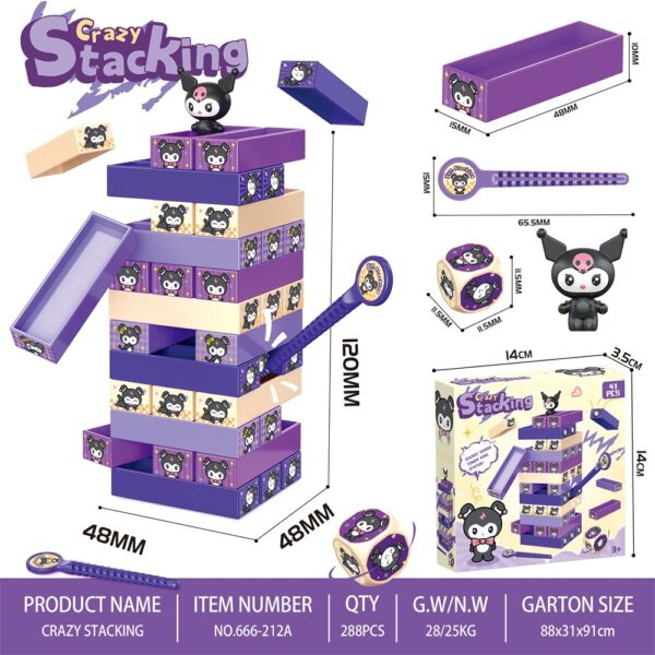 Tabletop Game Toy, Board Game Toy, Fun Interactive Toy, Jenga – Cartoon Character Edition