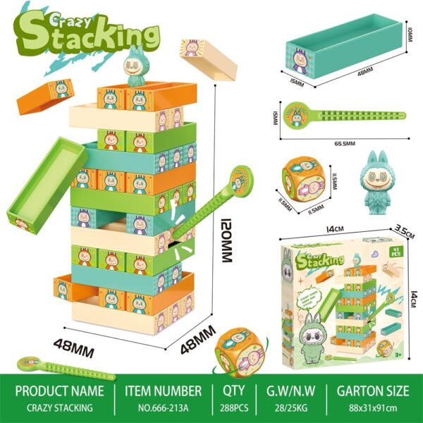 Desktop Game Toy Tabletop Game Fun Interactive Toy Jenga – Designer Character Edition