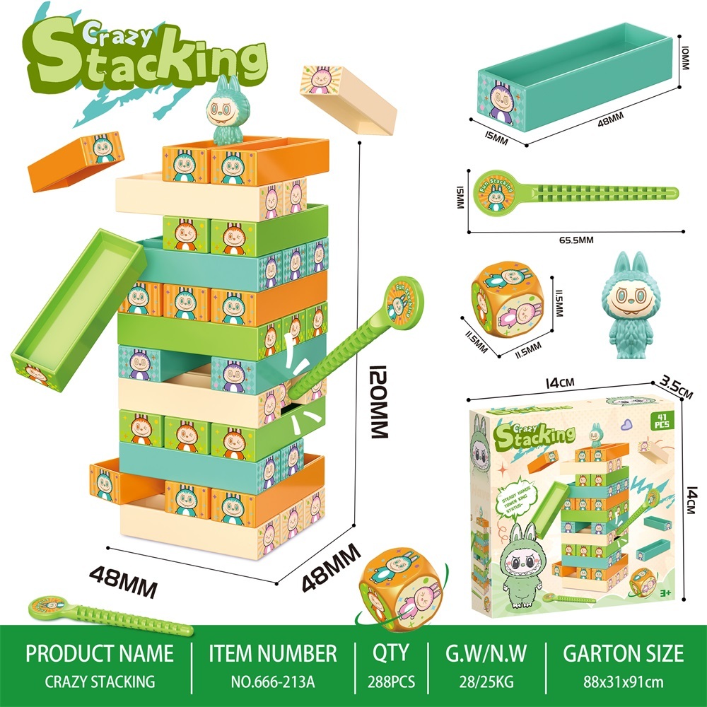 Desktop Game Toy Tabletop Game Fun Interactive Toy Jenga – Designer Character Edition