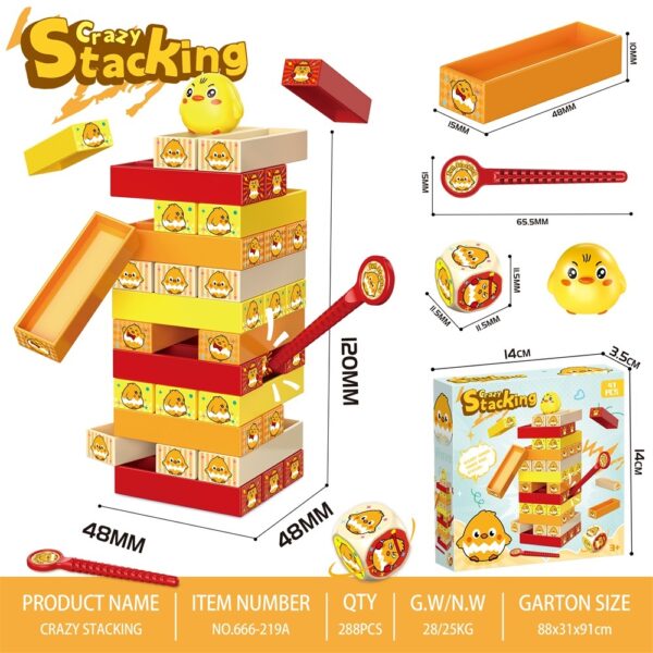 Tabletop Game Toy Board Game Toy Fun Interactive Toy Crazy Stacking Chicken