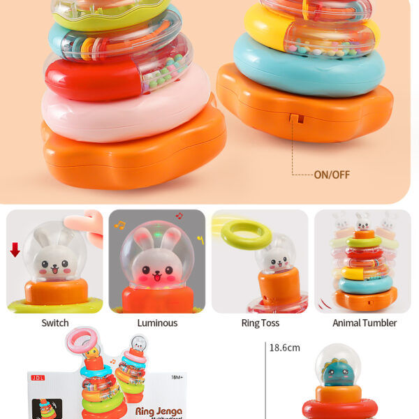 Multifunctional Tumbler Ring Stacking Game (6PCS)