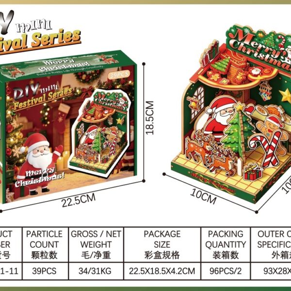 DIY Christmas Miniature Scene 3D Wooden Puzzle
