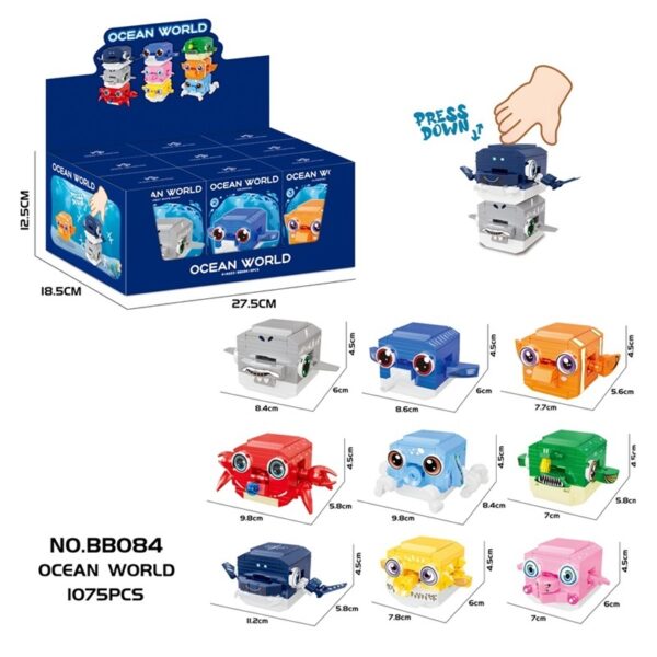 DIY Stacking Building Blocks (9 Ocean Themes) 1075PCS