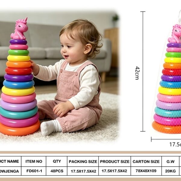 Unicorn Rainbow Stacking Game