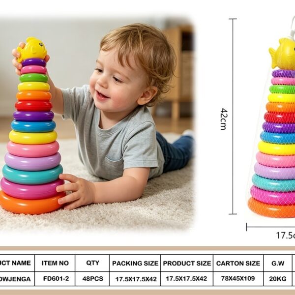 Rainbow Fish Stacking Game