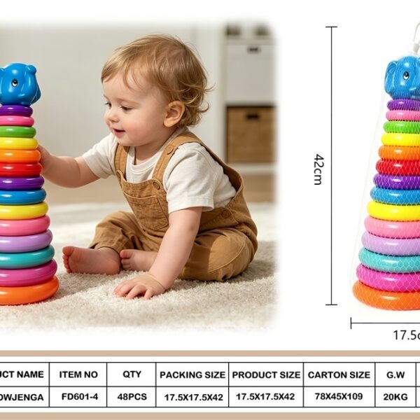 Rainbow Stacking Elephant