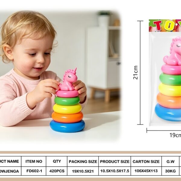 Small Rainbow Stacking Unicorn