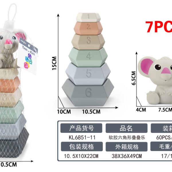 Soft Hexagonal Stacking Blocks