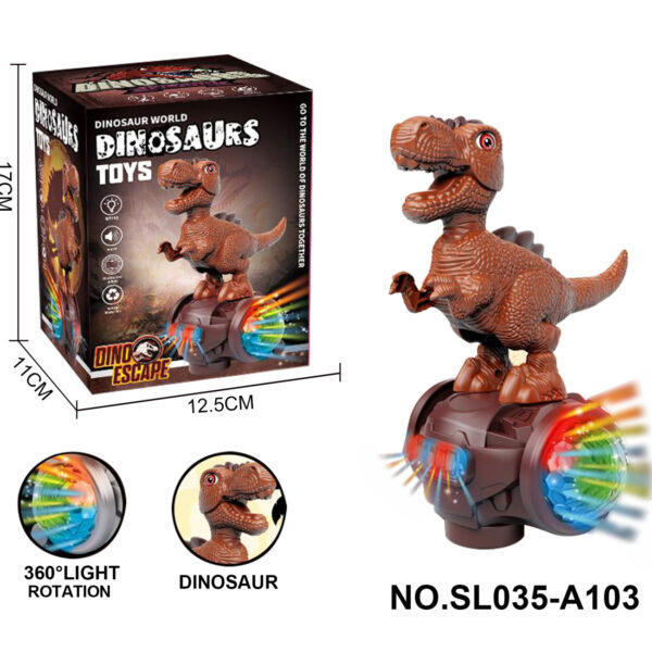 Electric Omni-directional Colorful Light-up Dinosaur