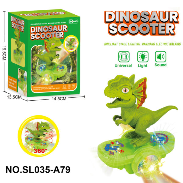 Electric Spinning Dinosaur Scooter