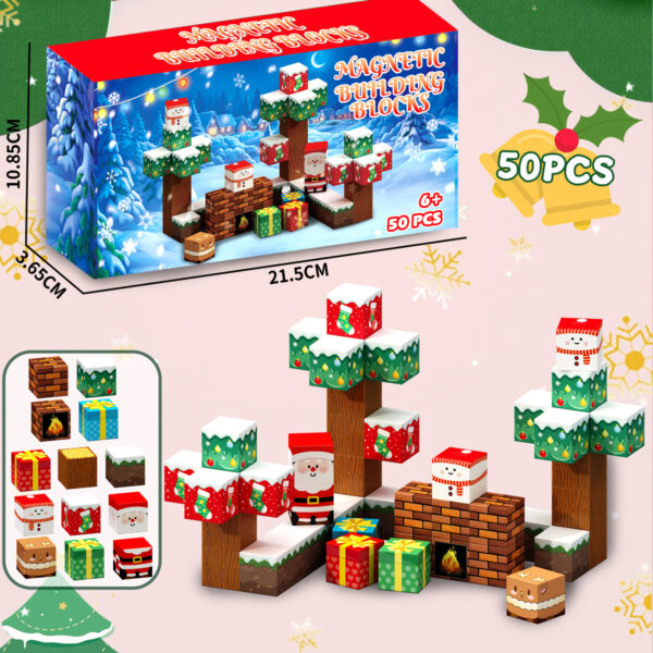 Christmas Magnetic Building Blocks 2CM [50PCS]