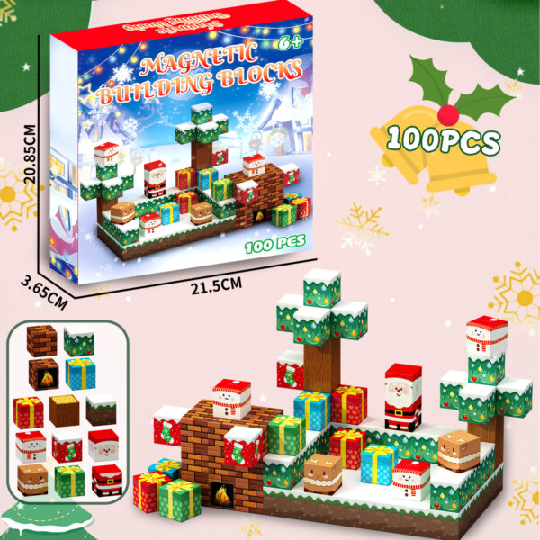 Christmas Magnetic Building Blocks 2CM [100PCS]