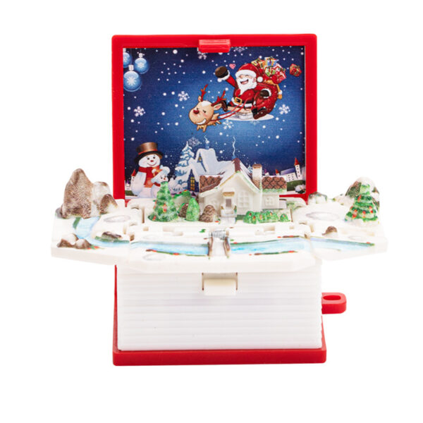 Christmas Gift 3D Pop-up Book Keychain Claw Machine Mini Toy Keychain Stress Relief Toy Ornament