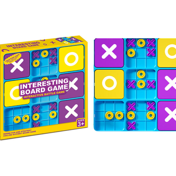Tic-Tac-Toe Puzzle Tabletop Board Game - DIY Interactive Brain Training Toy