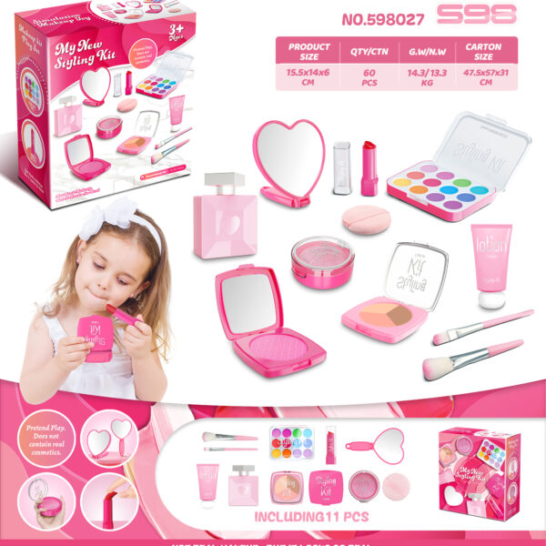 Girls Princess Role Play Makeup Kit - Cosmetic Accessories Set CPC ASTM Certified