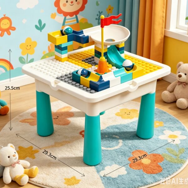 Mini Building Block Activity Table 63PCS - Multifunctional Early Education Toy