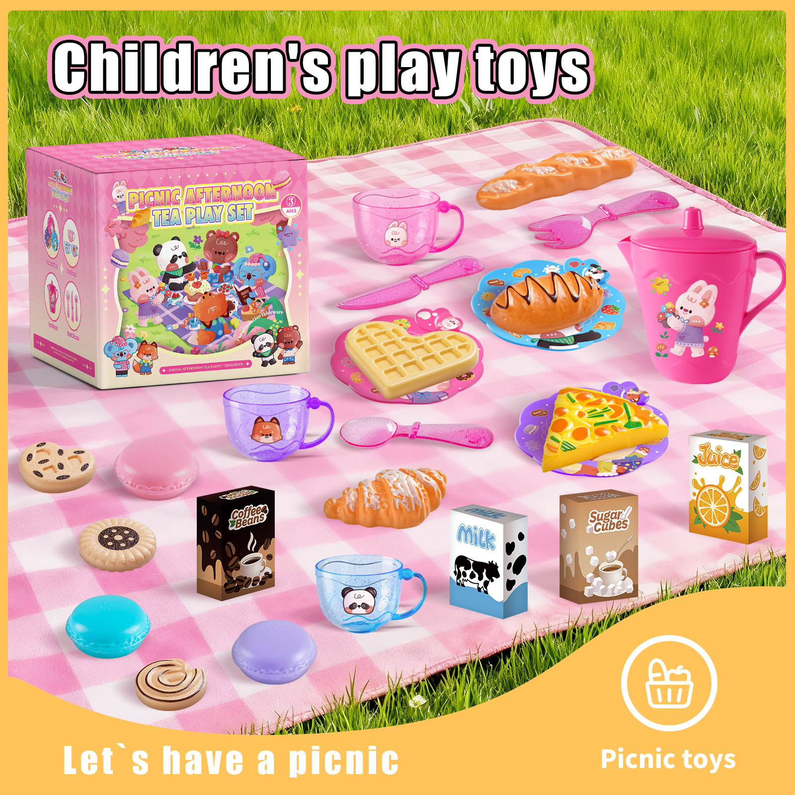 Pretend Play Kitchen Tea Set 2026 - Cups Dessert Food Toy CPC GCC Certified