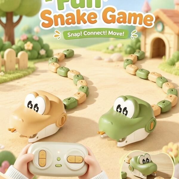 Remote Control Snake Toy 2-Pack - Built-in Lithium Battery Realistic RC Novelty